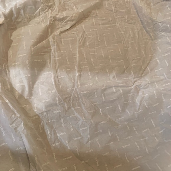 Authentic Chanel wrapping paper with Chanel logo . 4 long layers